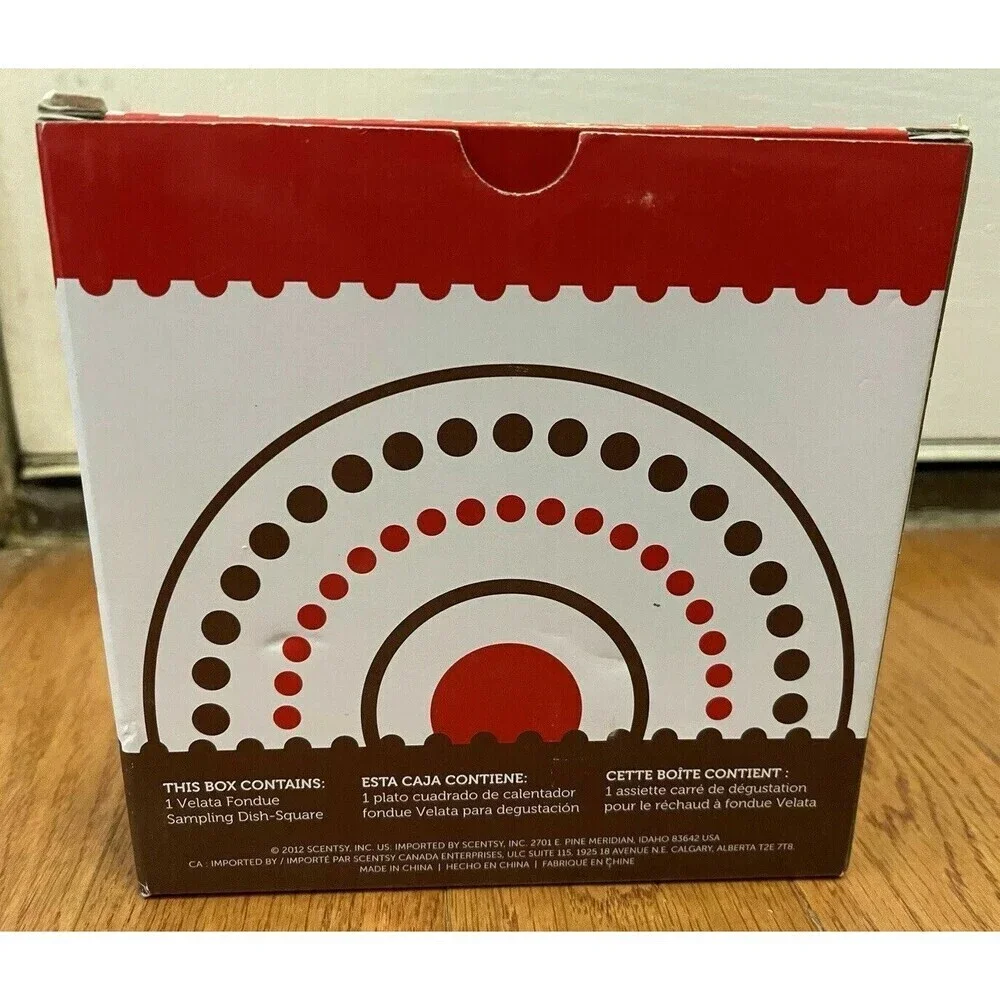 Velata Fondue Square Sampling Dish 4 Part in Black